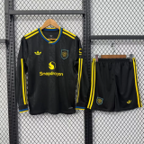Manchester united 2025-26 Third Away long sleeve Kids Kit