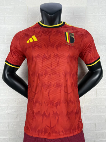 Belgium 2025-26 Home player version size(The player version is more slim fit, it is recommended to buy one size larger)