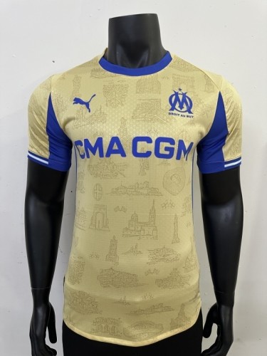 Olympique Marseille 2025-26 Player Edition fourth Away Jersey (The player version is more slim fit, it is recommended to buy one size larger)