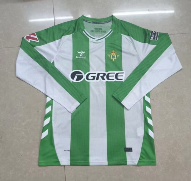 Real Betis 2025-26 Home Long Sleeve Soccer Jersey