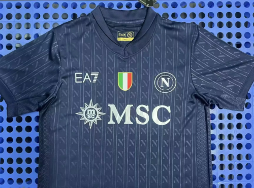 Naples Napoli 2025-26 Champions League Navy Blue Jersey3
