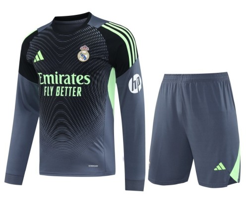Real Madrid 2025-26 Gray Long Sleeve Goalkeeper kit13