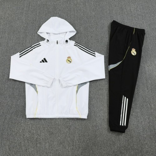 Real Madrid 2025-26 White Windbreaker