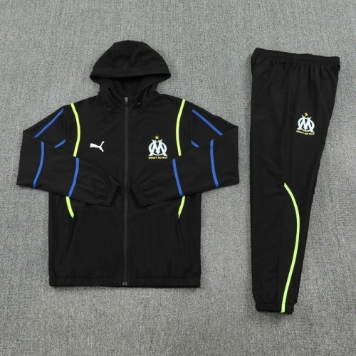 Marseille 2025-26 Black Windbreaker