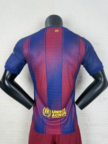 Barcelona 2025-26 Home Player version jersey With New Sponsor(The player version is more slim fit, it is recommended to buy one size larger)