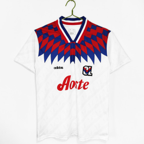 Retro 1995-96 lympique Lyon home soccer jersey