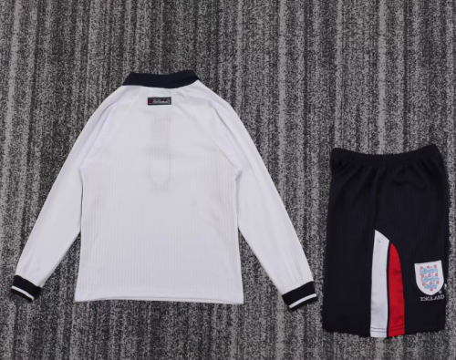 Retro England 1998 home Long Sleeve Kid kit