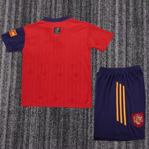 Retro Spain 1996 home kids Soccer jersey