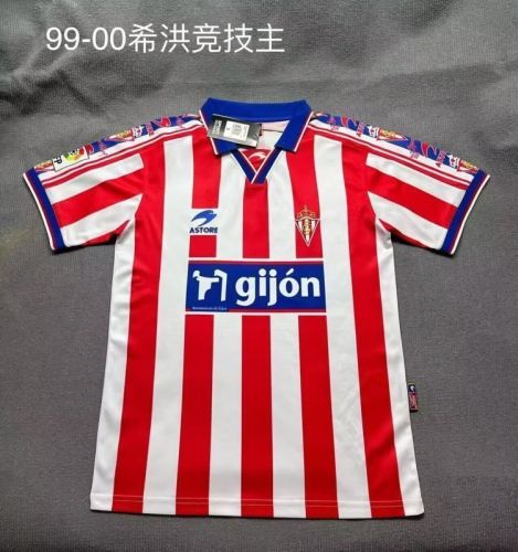 Sporting de Gijon 1999-00 home Retro soccer jerseys
