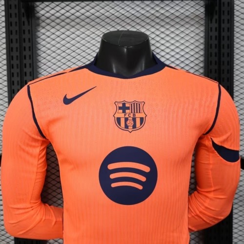 Barcelona 2025-26 Third Away Long sleeve Player version Jersey  (The player version is more slim fit, it is recommended to buy one size larger)