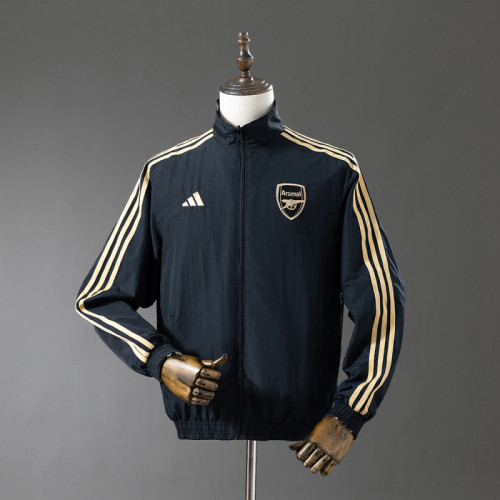 Arsenal 2025-26 Black Reversible Windbreaker