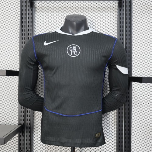 Chelsea 2025-26 Third Away long sleeve player version  (The player version is more slim fit, it is recommended to buy one size larger)