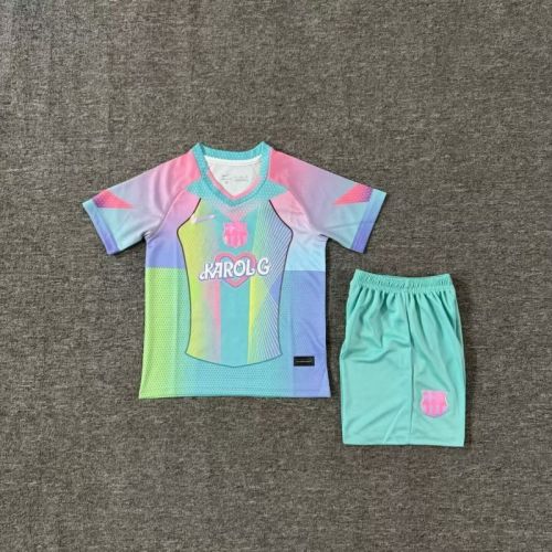 Barcelona 2025-26 Yellow And Blue KAROL G VERSION kid kit