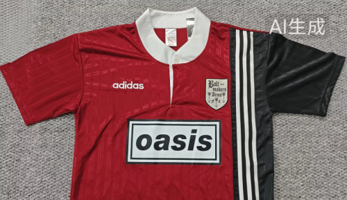 Retro 1996 Bolt Makers Arms FC Oasis red jersey