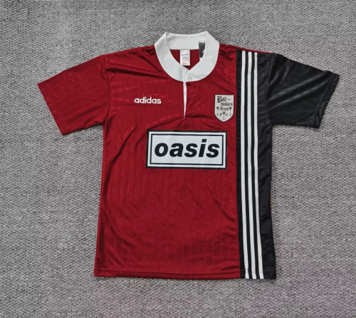 Retro 1996 Bolt Makers Arms FC Oasis red jersey