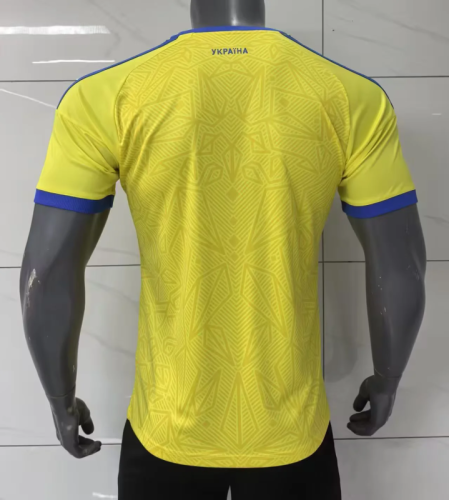 Ukraine 2026 Home soccer jersey(The player version is more slim fit, it is recommended to buy one size larger)