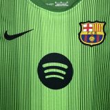 Barcelona 2025-26 Green Goalkeeper Kids Kit
