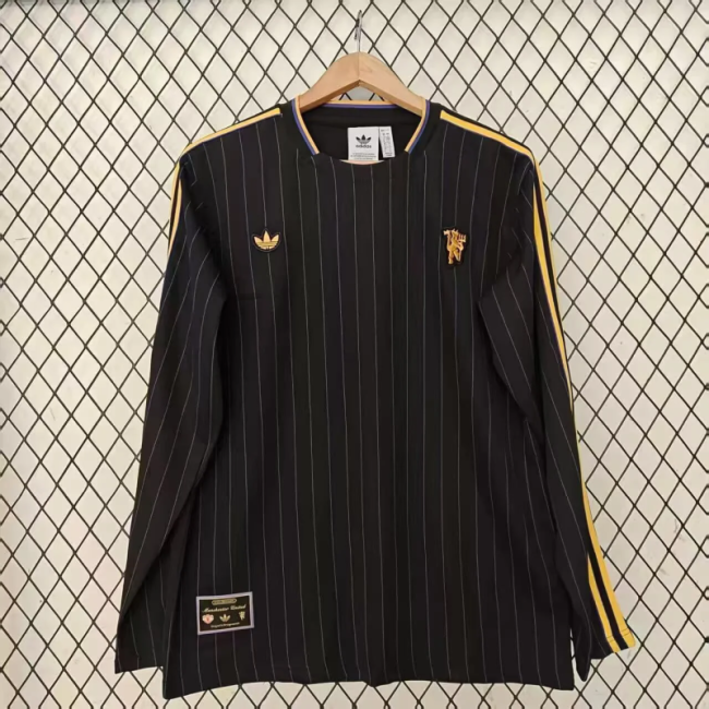 Manchester United 2025-26 Icon Blak long sleeves jersey