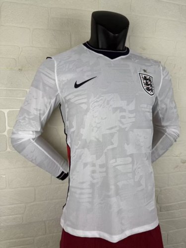 England 2026 World Cup home long sleeeve Player Version   (The player version is more slim fit, it is recommended to buy one size larger)
