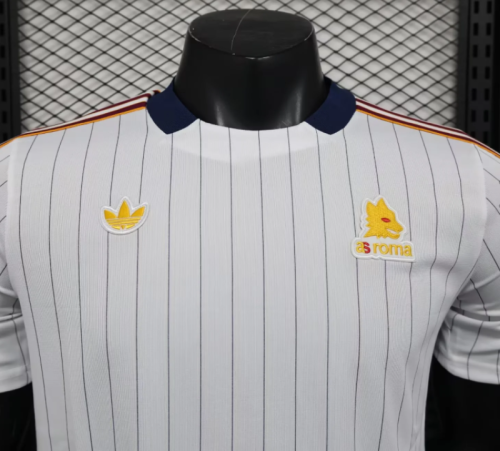Roma 2025-26 Icon White player version(The player version is more slim fit, it is recommended to buy one size larger)
