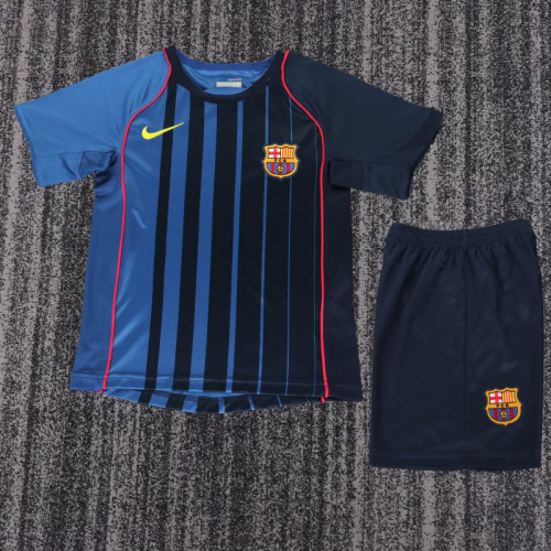 Retro Barcelona 2003-04 Away kid kit soccer jerseys
