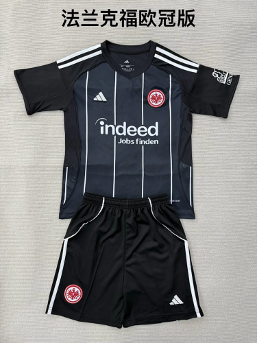 Eintracht Frankfurt 2025-26 Champions League black soccer jersey