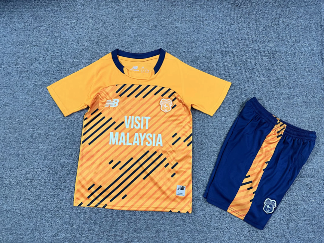 kids kit Cardiff City 2025-26 Third Away soccer jersey