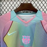 Mens Barcelona 2025-26 Blue and Pink Karol G Jersey