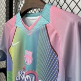 Mens Barcelona 2025-26 Blue and Pink Karol G Jersey
