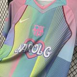 Mens Barcelona 2025-26 Blue and Pink Karol G Jersey