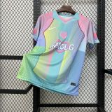 Mens Barcelona 2025-26 Blue and Pink Karol G Jersey