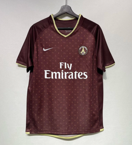 Retro Paris Saint Germain 2006-07 Away Red Soccer jersey