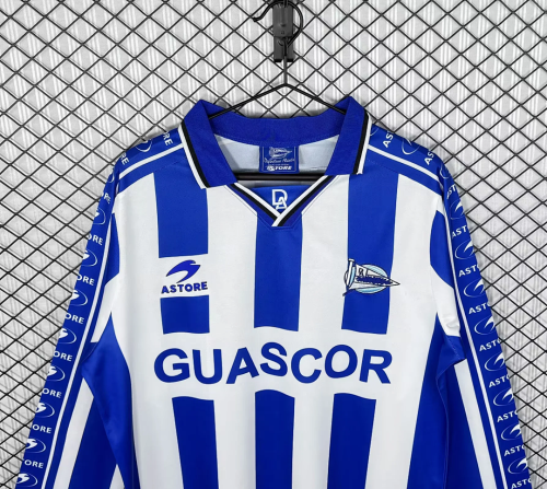Retro Deportivo Alaves 1998-99 Home Long Sleeve Soccer Jersey