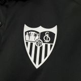 Mens Sevilla FC 202526 Black Travel Polo Jersey