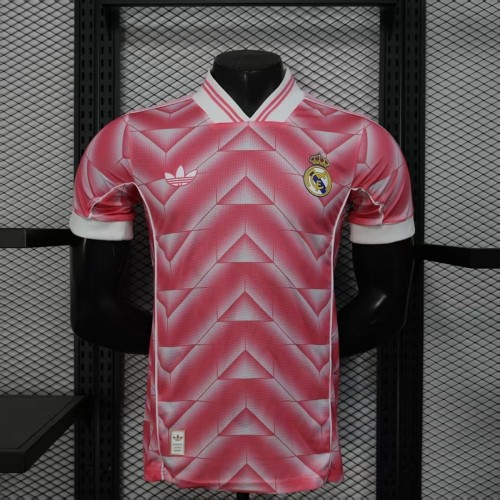 Real Madrid 2025-26 Pink Player Edition Jersey  (The player version is more slim fit, it is recommended to buy one size larger)