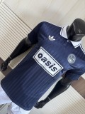 2025-26 AD x Oasis Tour Jacquard Dark Blue font 25 Player Version Jersey  (The player version is more slim fit, it is recommended to buy one size larger)