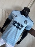 2025-26 AD x Oasis Tour Jacquard Blue font 25 Player Version Jersey  (The player version is more slim fit, it is recommended to buy one size larger)