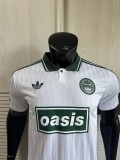2025-26 AD x Oasis Tour Jacquard Green and White font 25 Player Version Jersey  (The player version is more slim fit, it is recommended to buy one size larger)