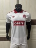 2025-26 AD x Oasis Tour Jacquard White and Red font 25 Player Version Jersey  (The player version is more slim fit, it is recommended to buy one size larger)