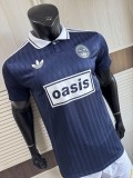 2025-26 AD x Oasis Tour Jacquard Dark Blue font 25 Player Version Jersey  (The player version is more slim fit, it is recommended to buy one size larger)