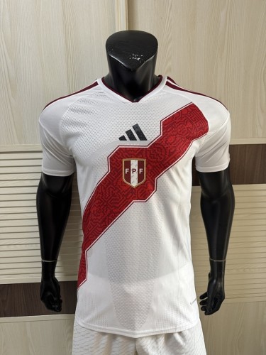 Peru 2026 World Cup Home Player Version soccer jersey  (The player version is more slim fit, it is recommended to buy one size larger)