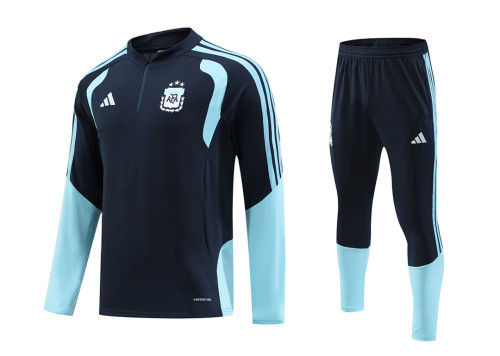 Argentina 2025-26 Dark Blue Half zipper training clothes