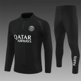 Paris Saint Germain 2025-26 Black Half zipper Training