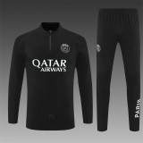 Paris Saint Germain 2025-26 Black Half zipper Training