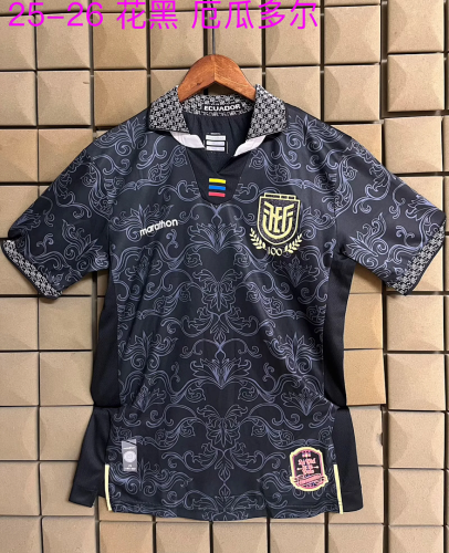 Ecuador 2026 Centenario black soccer jersey