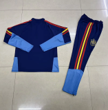Spain 2025-26 blue Half zipper training clothes