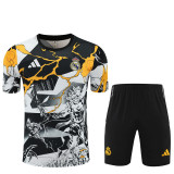 Real Madrid 2025-26 Avengers Black White and Yellow Training suit