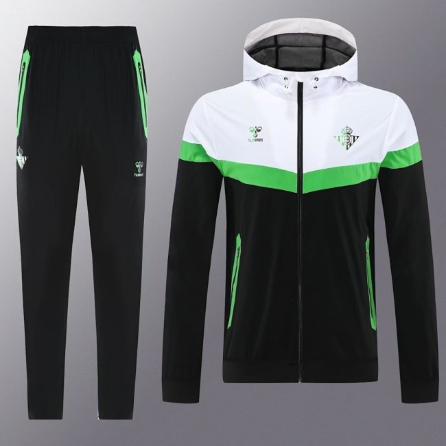 Real Betis 2025-26 Black White Windbreaker Suit