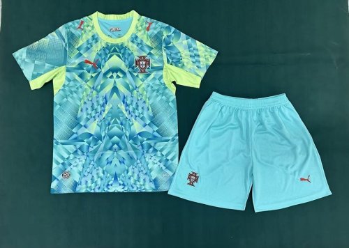 Portugal 2026 Blue Goalkeeper Soccer Uniform