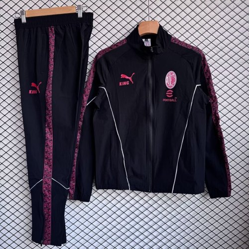 AC Milan 202526 Black Windbreaker Suit